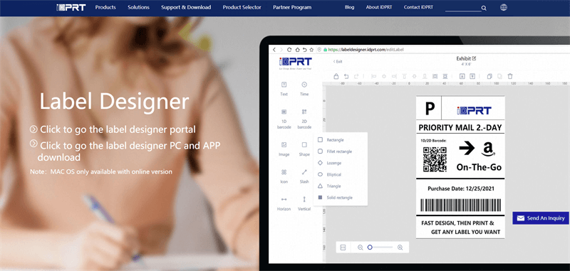 iDPRT مصمم العلامة Software Interface