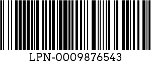 الرمز 128 barcode example